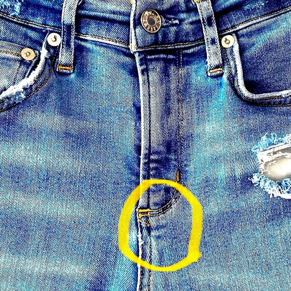 Agolde Sophie Hi Rise Distressed Jeans - Picture 5 of 13